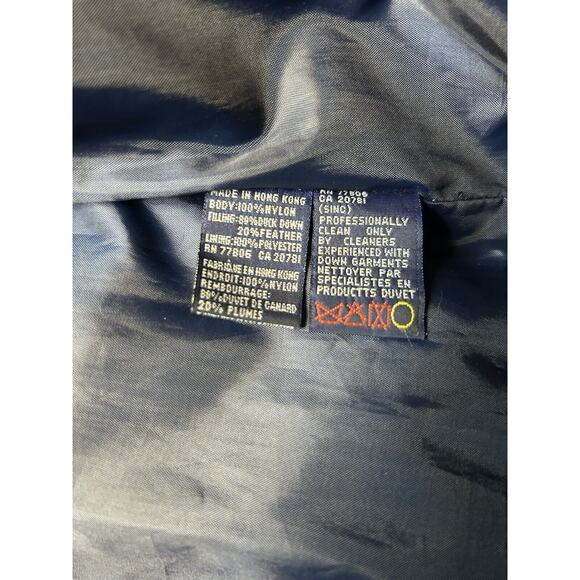 VTG 90s Duck Down Feather Tommy Hilfiger Puffer Jacket Gucci Color Block Size L - Picture 4 of 13